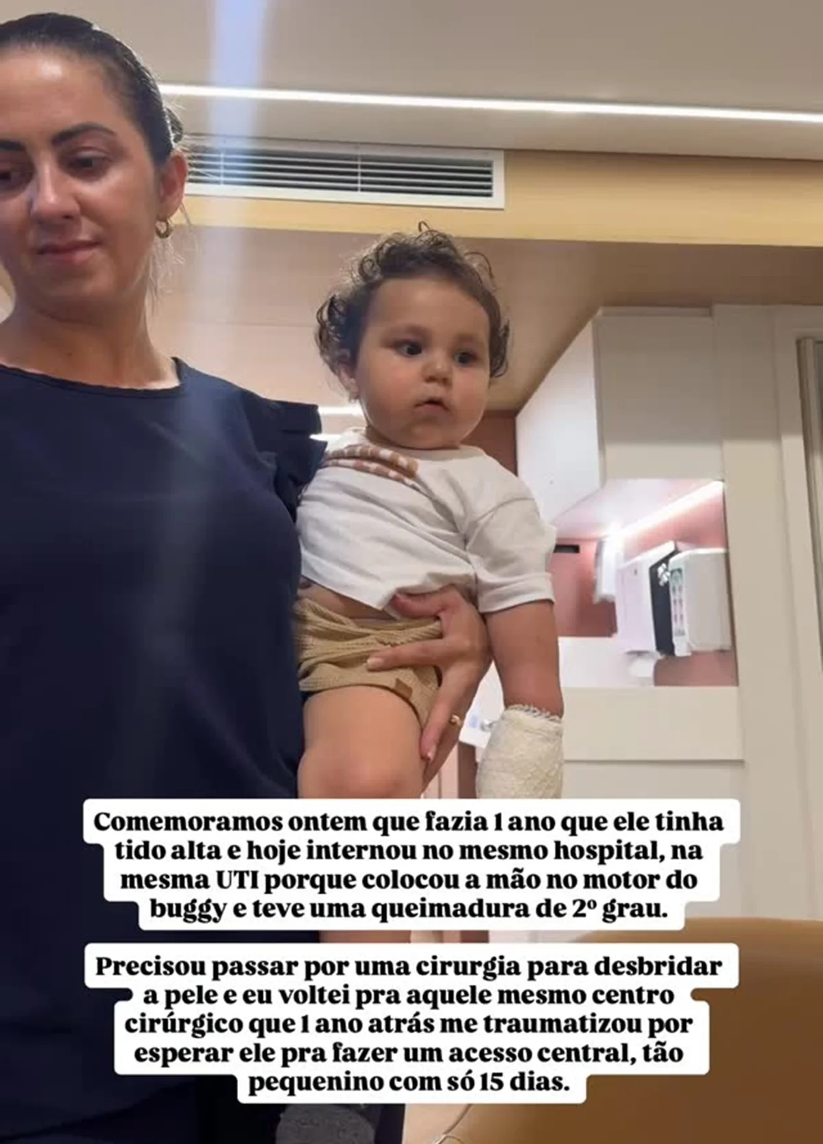Apesar do susto, Viih fez questão de tranquilizar os fãs e afirmou que o filho está bem e se recuperando por Reprodução/Redes Sociais 