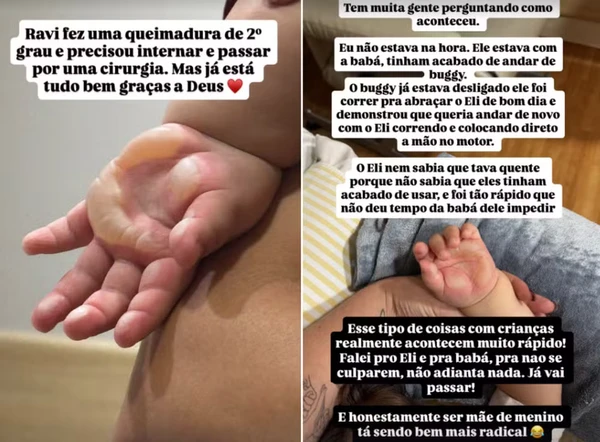 No último domingo (21), a influenciadora usou as redes sociais para contar que o filho mais novo do casal por Reprodução/Redes Sociais 
