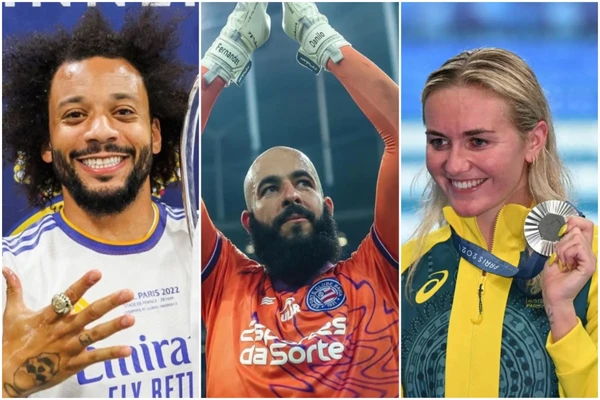 Marcelo, Danilo Fernandes e Ariarne Titmus