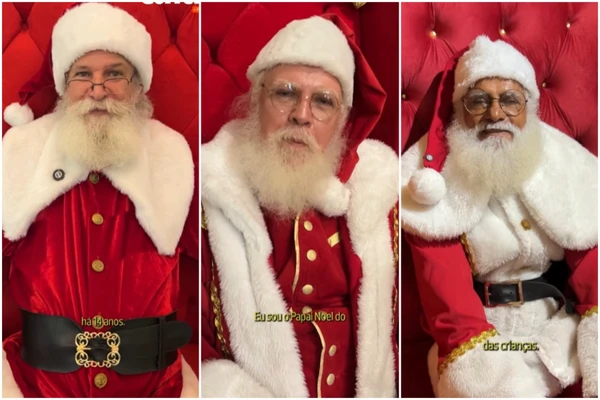 Papais Noéis contam o que fazem longe da roupa vermelha