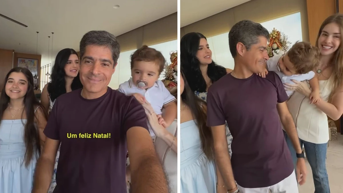 ACM Neto ao lado da família em mensagem de Natal por Divulgação 