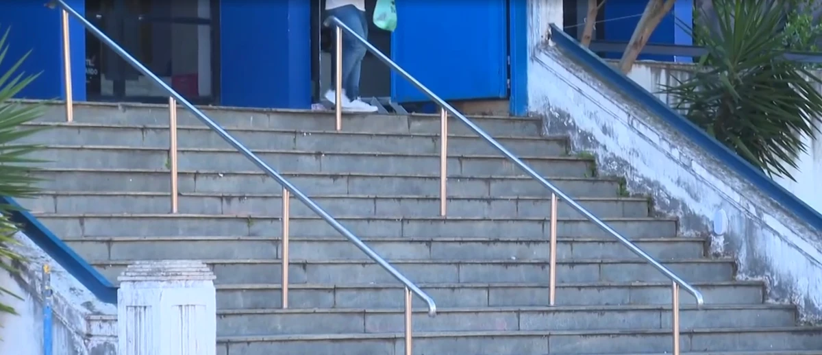 Escadarias de igreja, onde casal foi morto por Reprodução/TV Bahia