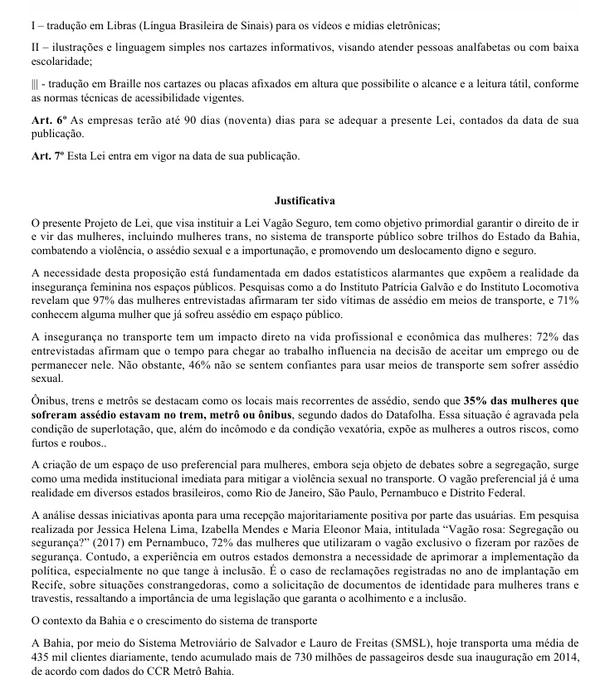 PL prevê criação de vagões exclusivos para mulheres no VLT  por Reprodução