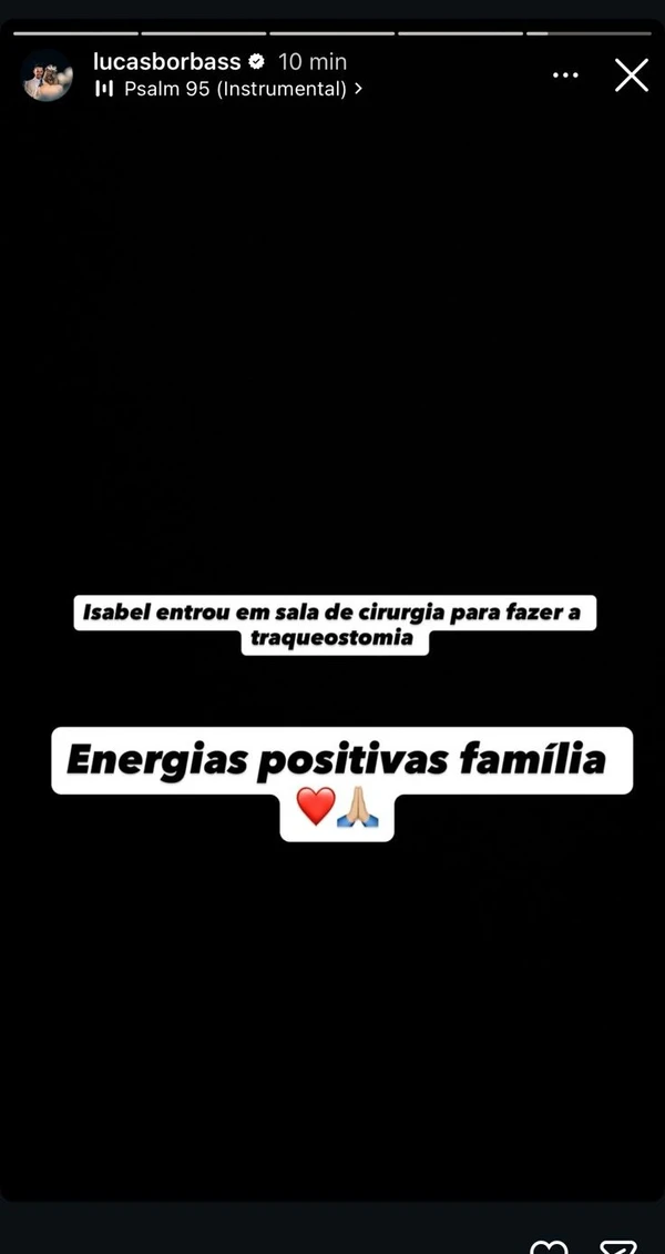 Atualizações da internação de Isabel Veloso por Reprodução / Redes Sociais