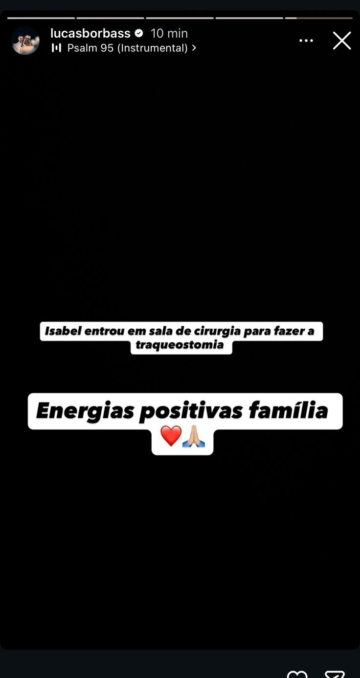 Atualizações da internação de Isabel Veloso por Reprodução / Redes Sociais