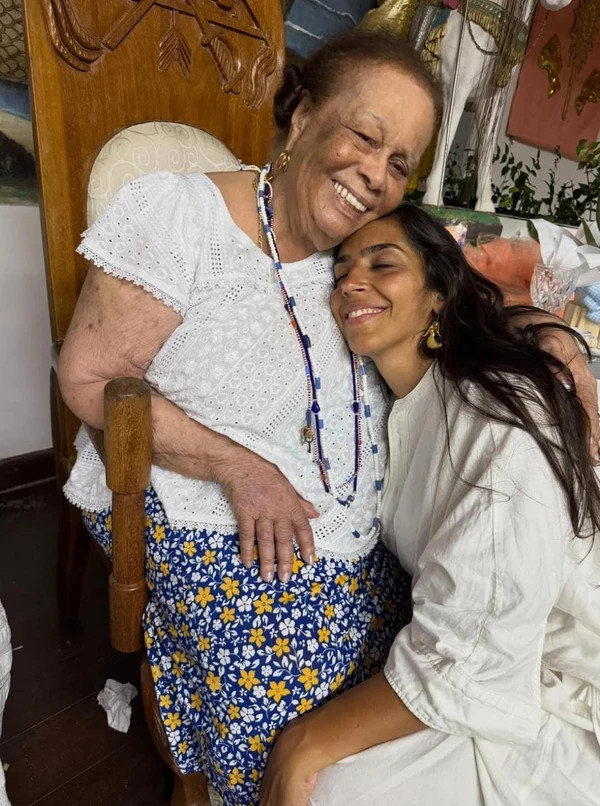 Fotos publicadas por Regina Casé em homenagem a Mãe Carmen do Gantois por Reprodução/Redes Sociais 