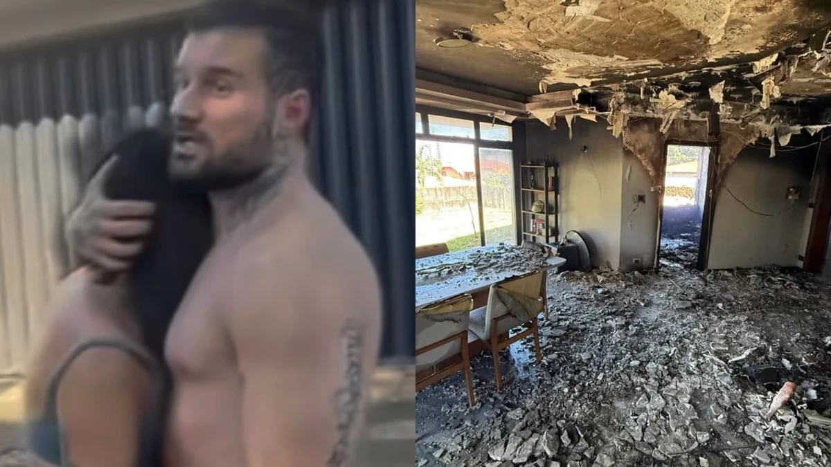 Lutador e influenciador Rafael Rey e esposa pulam do 2º andar de casa para escapar de incêndio