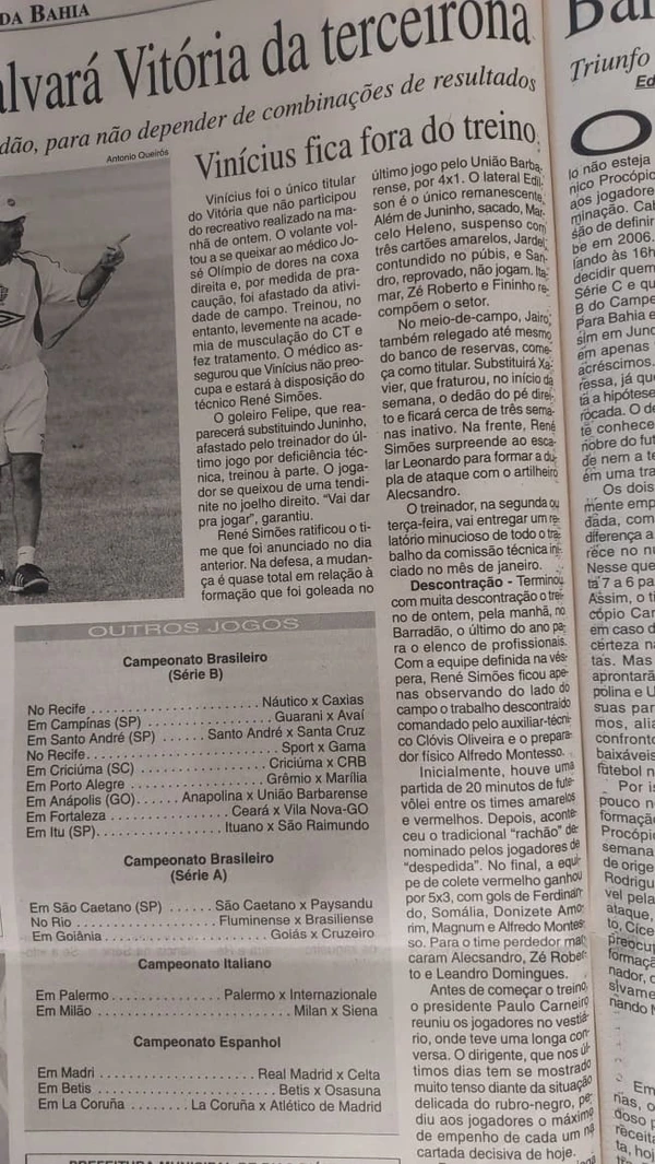Relembre como foi a queda de Bahia e Vitória para a Série C em 2005 por Alan Pinheiro/CORREIO