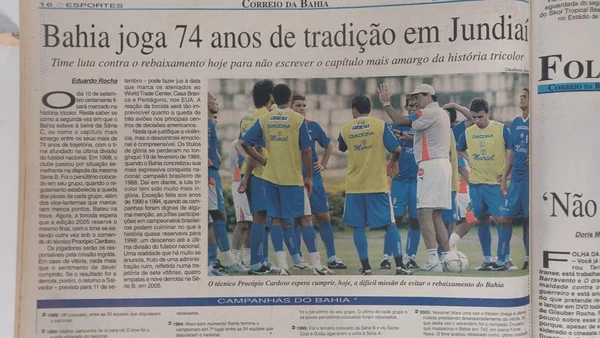 Relembre como foi a queda de Bahia e Vitória para a Série C em 2005 por Alan Pinheiro/CORREIO