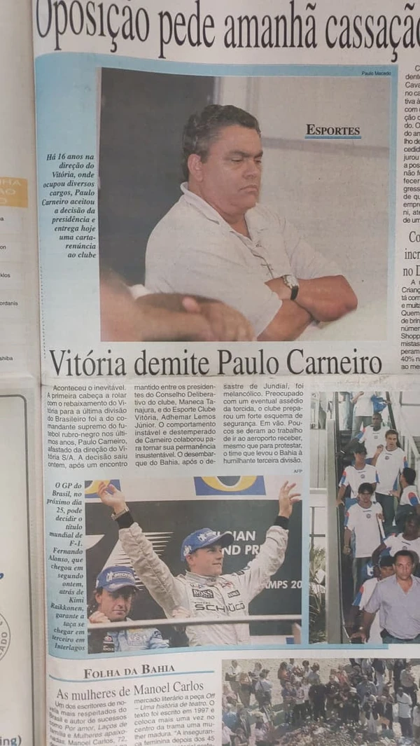 Relembre como foi a queda de Bahia e Vitória para a Série C em 2005 por Alan Pinheiro/CORREIO