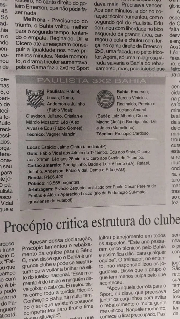 Relembre como foi a queda de Bahia e Vitória para a Série C em 2005 por Alan Pinheiro/CORREIO