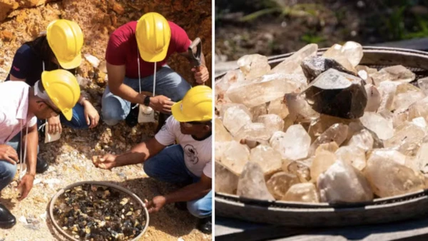 Turistas garimpam o próprio cristal em Cristalina, Goiás 