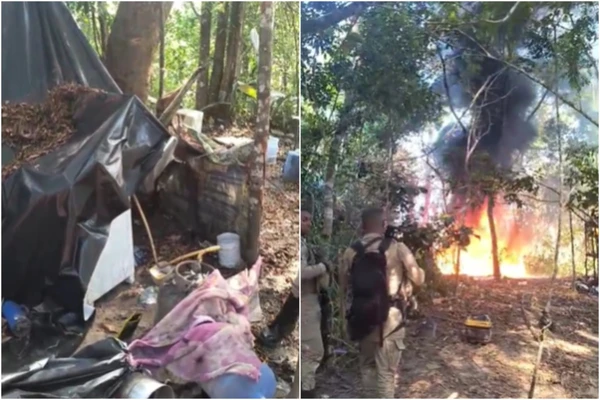 Acampamentos foram destruídos