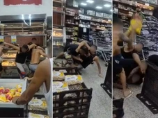 Imagem - Confusão por ‘furada’ de fila em supermercado termina em briga; veja