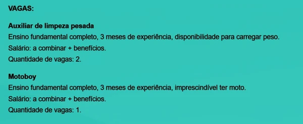 Confira vagas por Reprodução