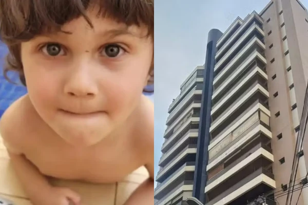 Criança caiu ao passar pela janela de um dos banheiros do apartamento