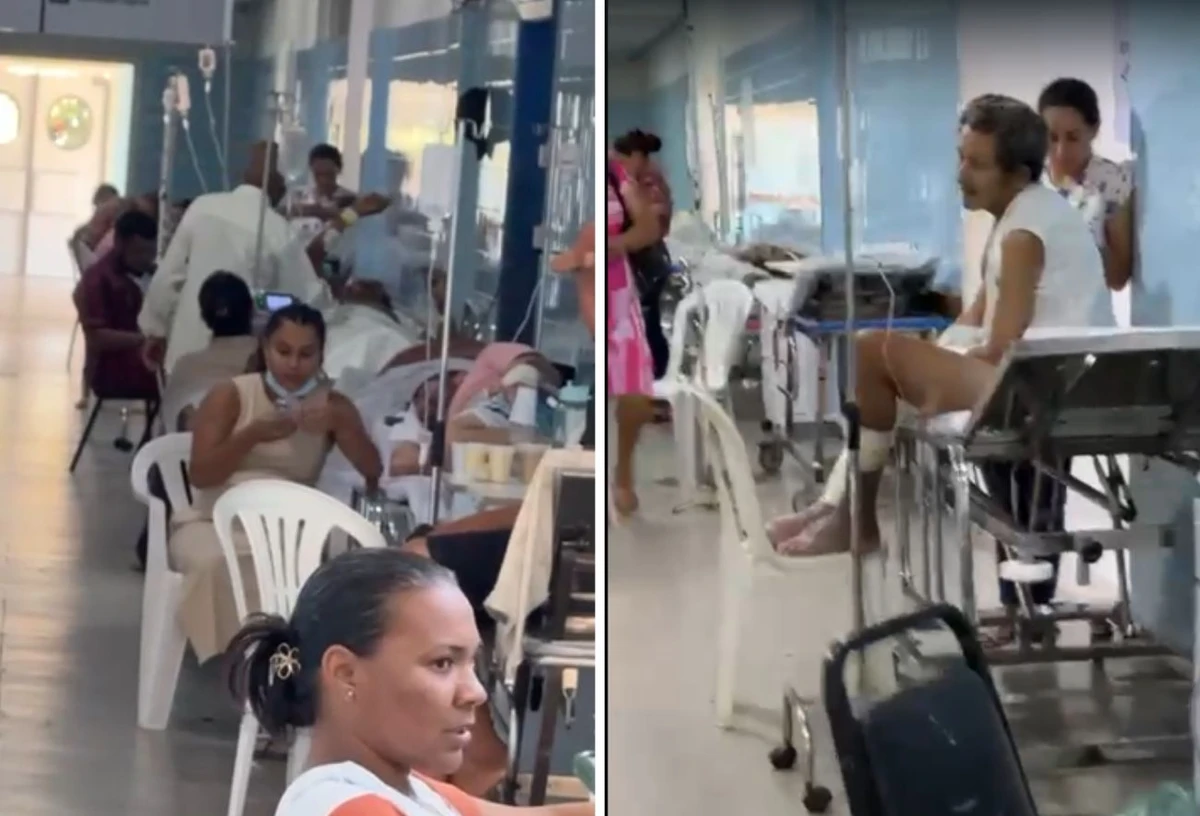 Hospital Regional de Guanambi tem pacientes internados no meio dos corredores