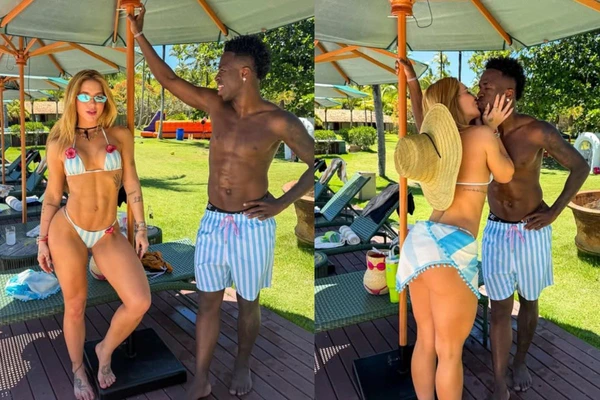 Virginia e Vini Jr. passam férias na Bahia