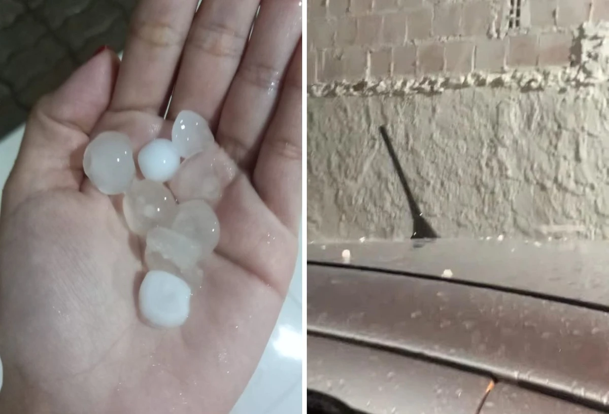 Chuva de granizo surpreende moradores de Xique-Xique