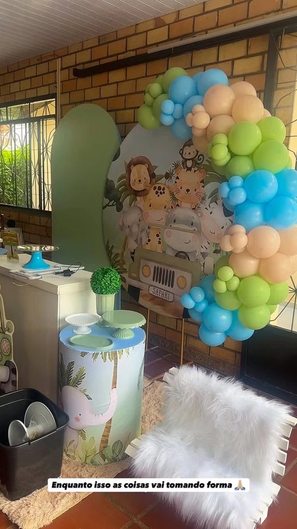 Decoração da festa de aniversário de Arthur, filho de Isabel Veloso por Reprodução/Instagram
