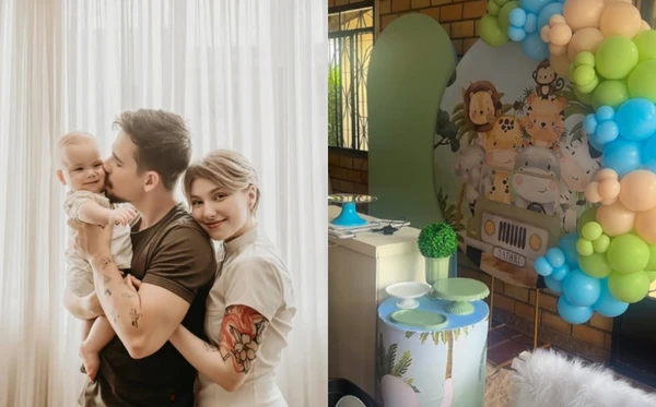 Filho de Isabel Veloso ganha festa de 1 ano