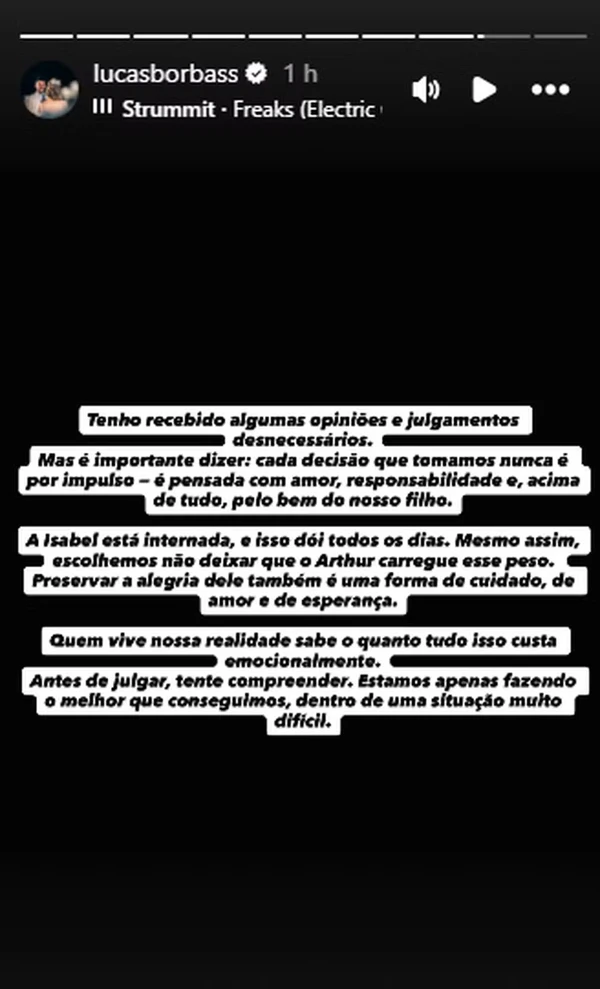 Post de Lucas Borbas por Reprodução/Instagram