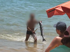 Imagem - Homem com faca ameaça turista e provoca tumulto em praia da Bahia