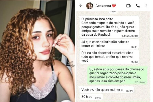 Geovanna mandou mensagens ameaçadoras antes do crime