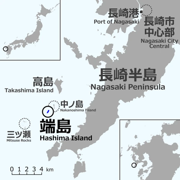 Gunkanjima, a ilha japonesa  por Wikipedia/Hisagi
