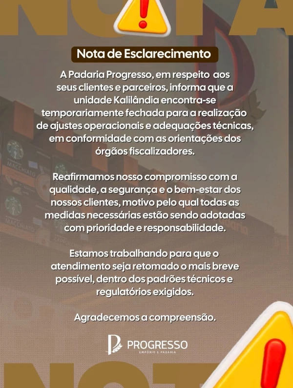 Padaria se pronunciou nas redes sociais por Reprodução/ Redes sociais