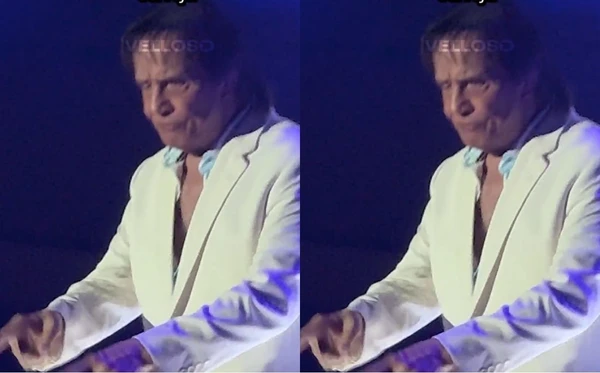 Roberto Carlos interrompe show e chama atenção de fotógrafos para não atrapalhar o público