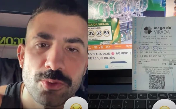 Kaysar confere aposta da Mega da Virada, acerta três números e leva tudo na brincadeira