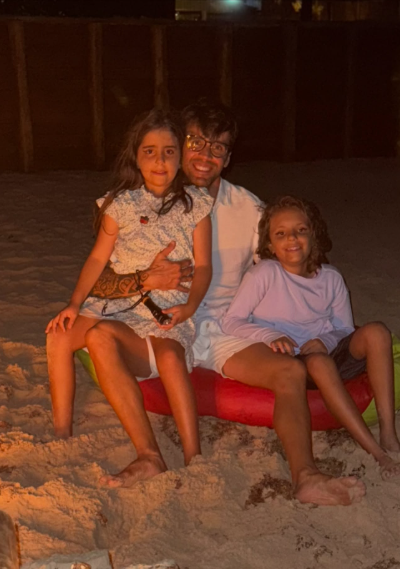 Réveillon de Daniel Cady com Helena e Marina por Reprodução/Instagram