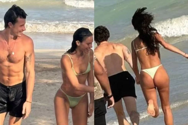 Bruna Marquezine e Shawn Mendes no mar