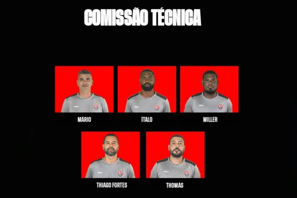 Comissão técnica do Vitória Copinha 2026 por Divulgação/EC Vitória