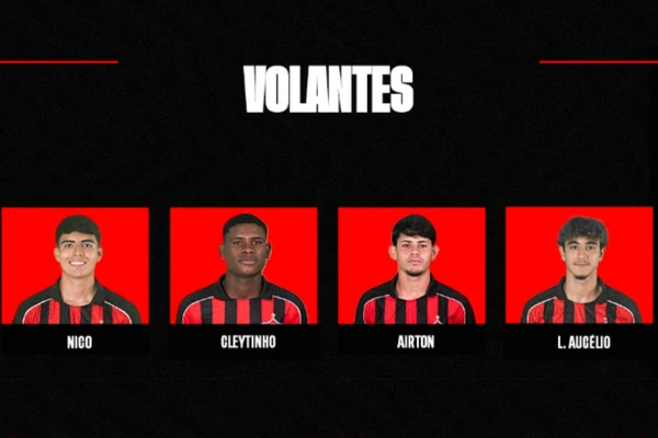 Volantes do Vitória inscritos na Copinha 2026 por Divulgação/EC Vitória