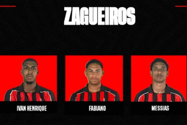 Zagueiros do Vitória inscritos na Copinha 2026 por Divulgação/EC Vitória