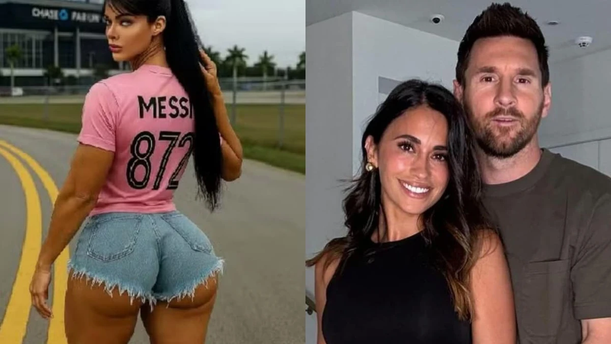 Fã de Messi, modelo brasileira diz ter sido barrada em jogo após pedido da esposa do craque por Reprodução/Redes Sociais  