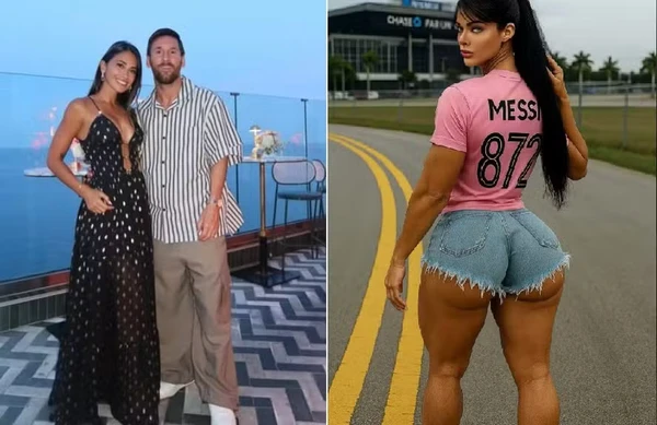 Fã de Messi, modelo brasileira diz ter sido barrada em jogo após pedido da esposa do craque por Reprodução/Redes Sociais  