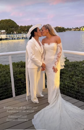 Casamento de Marta da Silva e Carrie Lawrence por Reprodução