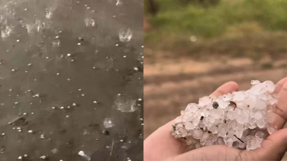 Chuva de granizo é registrada no interior da Bahia