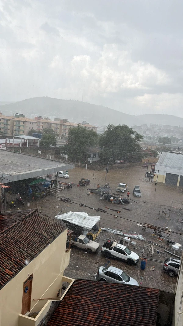 Moradores compartilharam os estragos encontrados por toda cidade por Reprodução