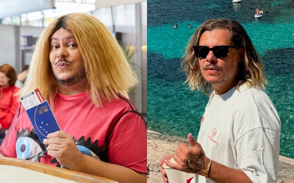 Antes e depois de Marcus Majella por Juliana Coutinho/Rede Globo e Reprodução/Instagram