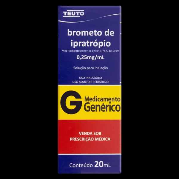 Brometo de ipratrópio 0,25mg - para o tratamento de asma. Imagem meramente ilustrativa por Reprodução