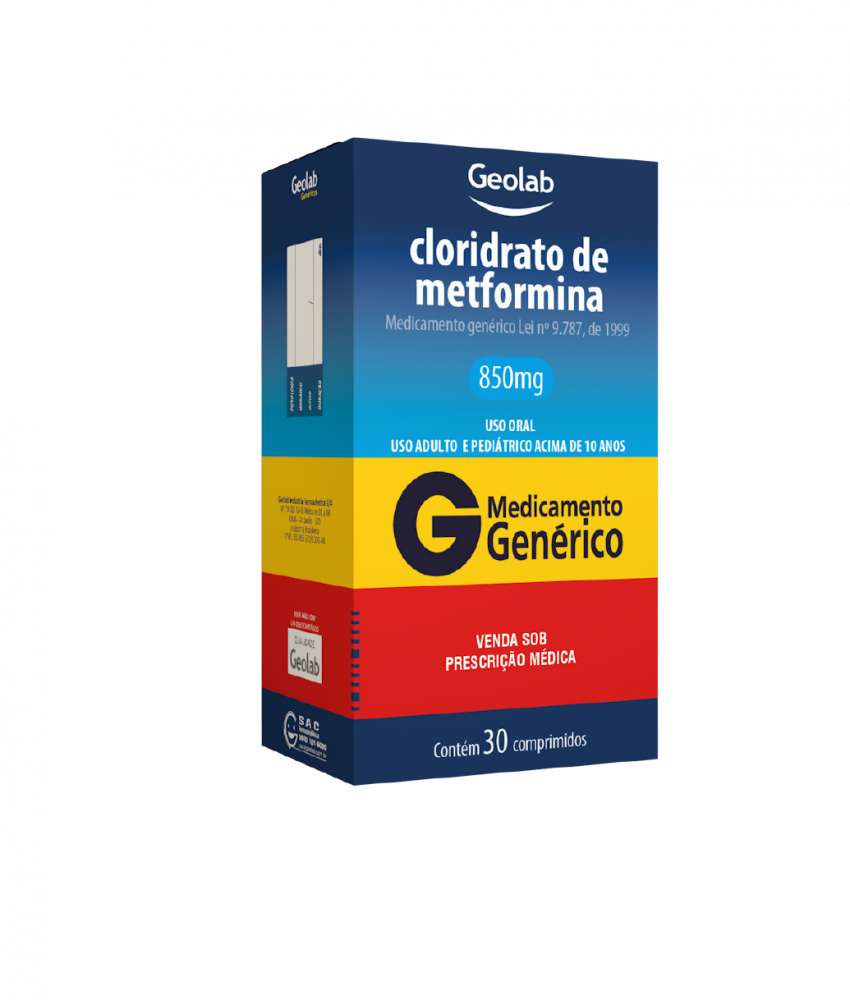 Cloridrato de metformina 850mg ação prolongada- para o tratamento de diabetes. Imagem meramente ilustrativa por Reprodução
