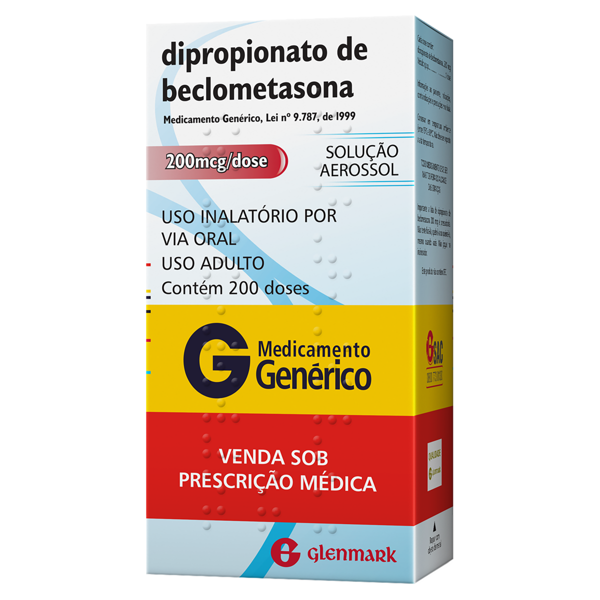 Dipropionato de beclometasona 200mcg - para o tratamento de asma. Imagem meramente ilustrativa por Reprodução