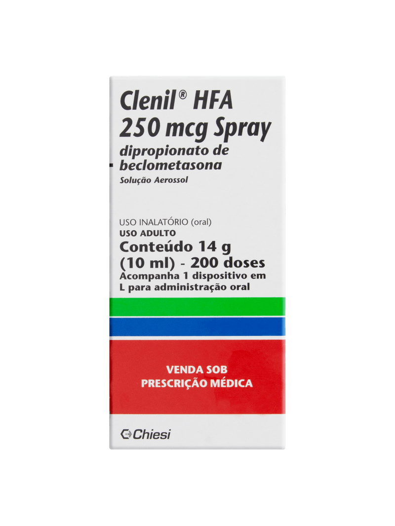 Dipropionato de beclometasona 250mcg - para o tratamento de asma. Imagem meramente ilustrativa por Reprodução