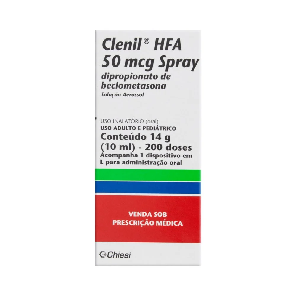 Dipropionato de beclometasona 50mcg - para o tratamento de asma. Imagem meramente ilustrativa por Reprodução