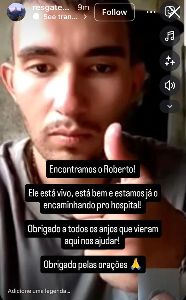 Família fez publicação comunicando