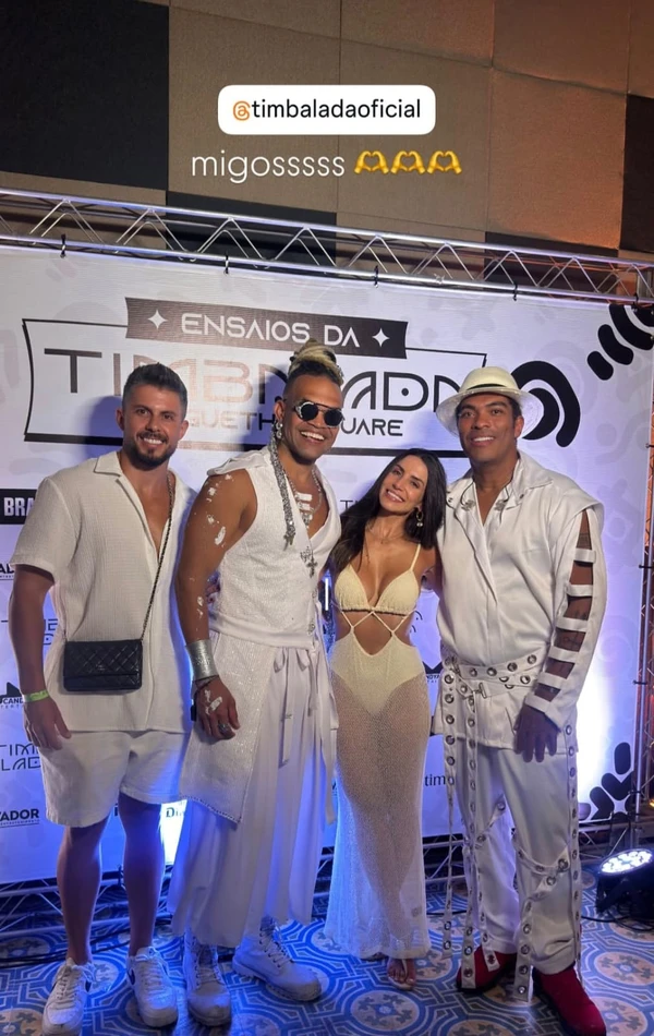 Influenciadora Camila Cerqueira no show da Timbalada  por Reprodução/Redes Sociais 